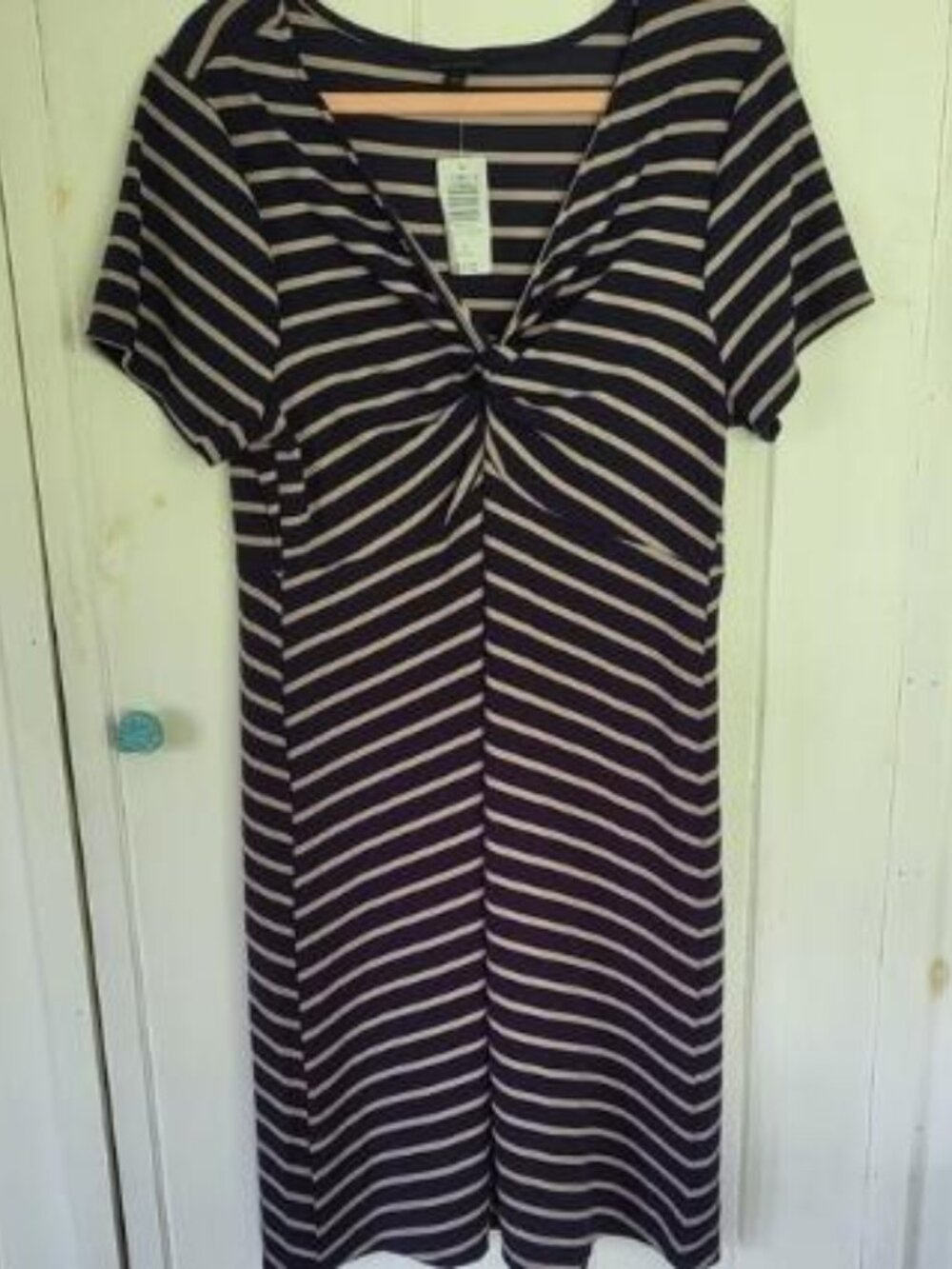 Torrid Twist Front Striped Midi Dress Size 16